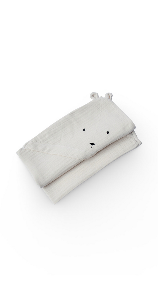 KULAK DETAYLI BEBEK BANYO HAVLUSU